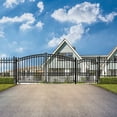 thumbnail image 2 of ALEKO Paris Style Steel Dual Driveway Combo Gate 16 x 6 ft with Pedestrian Gate, 2 of 12