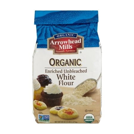 Arrowhead Mills Organic Enriched Unbleached Flour White, 80.0 OZ by Hain Celestial
