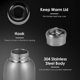 thumbnail image 2 of Water Bottle Stainless Steel Matte 300ml Vacuum Insulated Small Water Bottle for Kid Lid with Hook, 2 of 4
