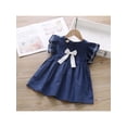 thumbnail image 2 of Toddler Girls Dress A-Line Short Sleeve Bow-knot Sundres, 2 of 5