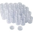 thumbnail image 1 of Envase de cosméticos de 108 piezas, lata vacía, lata transparente con tapa, crema de bálsamo labial cosmético, caja de perlas de diamantes de imitación, caja de muestra de prueba, 1 of 8