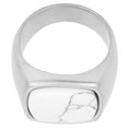 thumbnail image 4 of Anillo de acero inoxidable Jadeshay clásico para hombres Color acero, 4 of 8