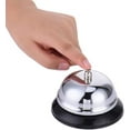 thumbnail image 5 of ZHUYING Call Bell 2 Packs 3.35 Inch Diameter with Metal Anti-Rust Construction, ring bell,Desk Bell for Hotels, Schools, Restaurants, Reception Areas, Hospitals, Warehouses(Silver), 5 of 7