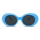 thumbnail image 3 of Gafas de sol FEISEDY Clout, ovaladas, blancas, para mujer y hombre, 3 of 7