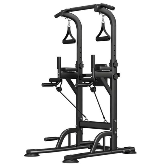 Studyset Power Tower Dip Station, Adjustable Pull Up Bar, Backrest & Resistance Bands, 450 LBS Heavy Duty Multi-Function Calisthenics Workout Equipment for Adults & Teens