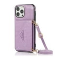 thumbnail image 2 of For Iphone 14 Pro Cross-Body Card Bag Phone Case(Purple),iPhone 13 Pro, 2 of 7
