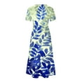 thumbnail image 4 of Dresses for Women Womens Round Neck Short Sleeve Printed Dress, 4 of 8