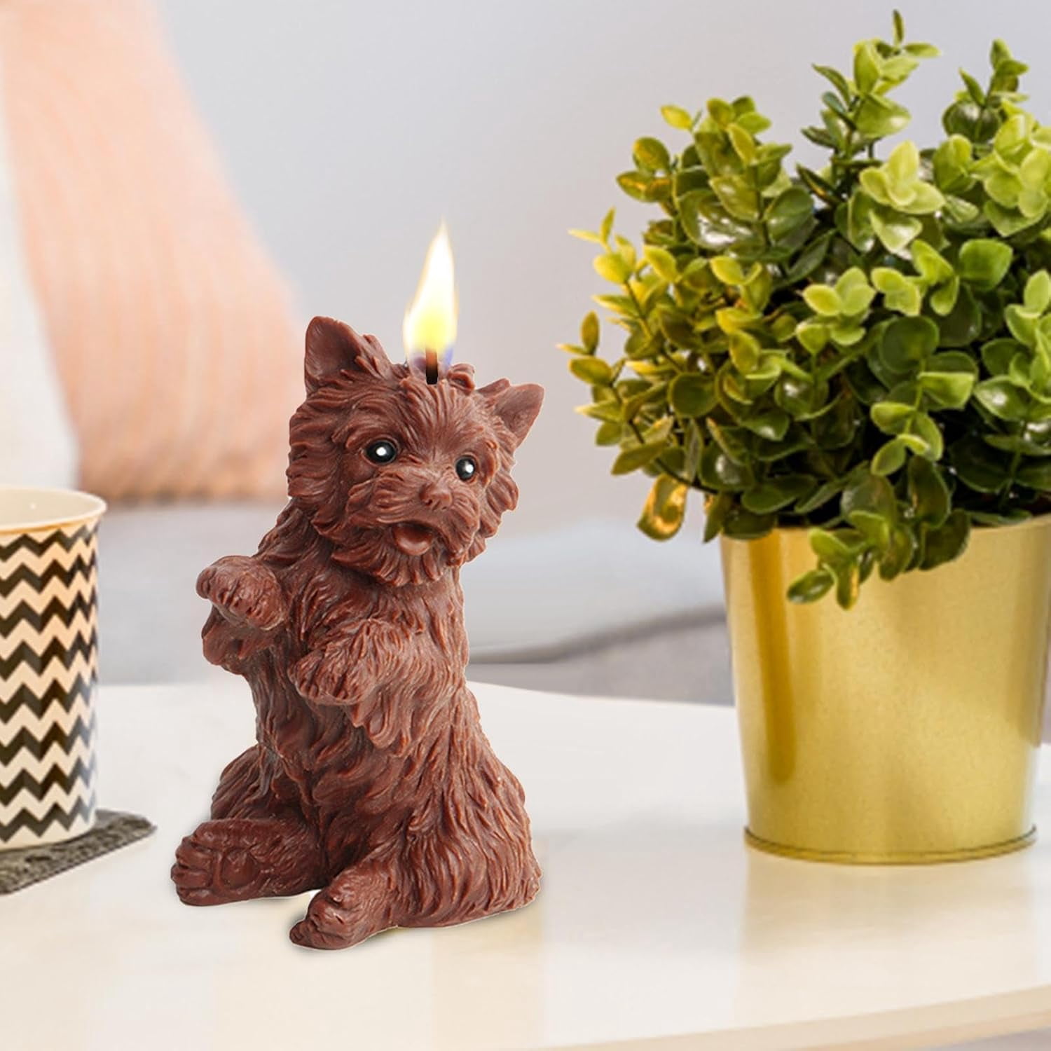 Silicone Candle Moulds, Dog Animal Candle Silicone Mold, Handmade Candle Making Mould, Reusable Silicone Mould for Aromatherapy Candle Epoxy Resin Fondant Cake Chocolate Candy Soap Craft