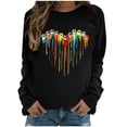 thumbnail image 2 of Meichang Chandails en Molleton pour Femmes Mignon Graphique Pull Col Rond Manches Longues Coupe Ample Chandails en Molleton Couleur Unie Automne Sans Capuche, 2 of 4