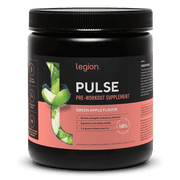 Legion Athletics Pulse Pre-Workout Supplement, Tropical Punch, Naturally Sweetened With No Added Sugar, 350mg Caffeine, 20 Servings, High Performance Energy & Focus Powder