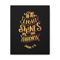 thumbnail image 5 of Scripture Walls Light Shines In The Darkness John 1:5 Bible Verse Canvas Christian Wall Art Ready to Hang Unframed, 5 of 7