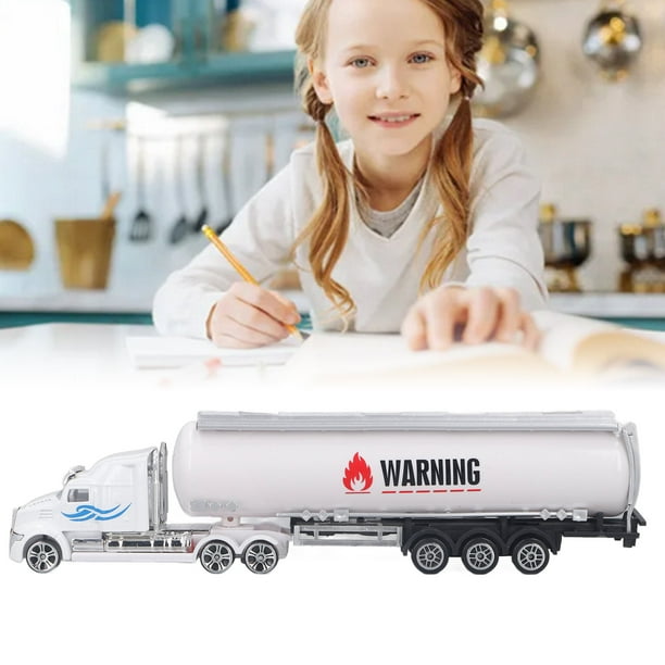 Modelo De Camión Cisterna De Petróleo, Modelo Interactivo De Camión Cisterna De aleación Decorativa Multiusos Para Niños