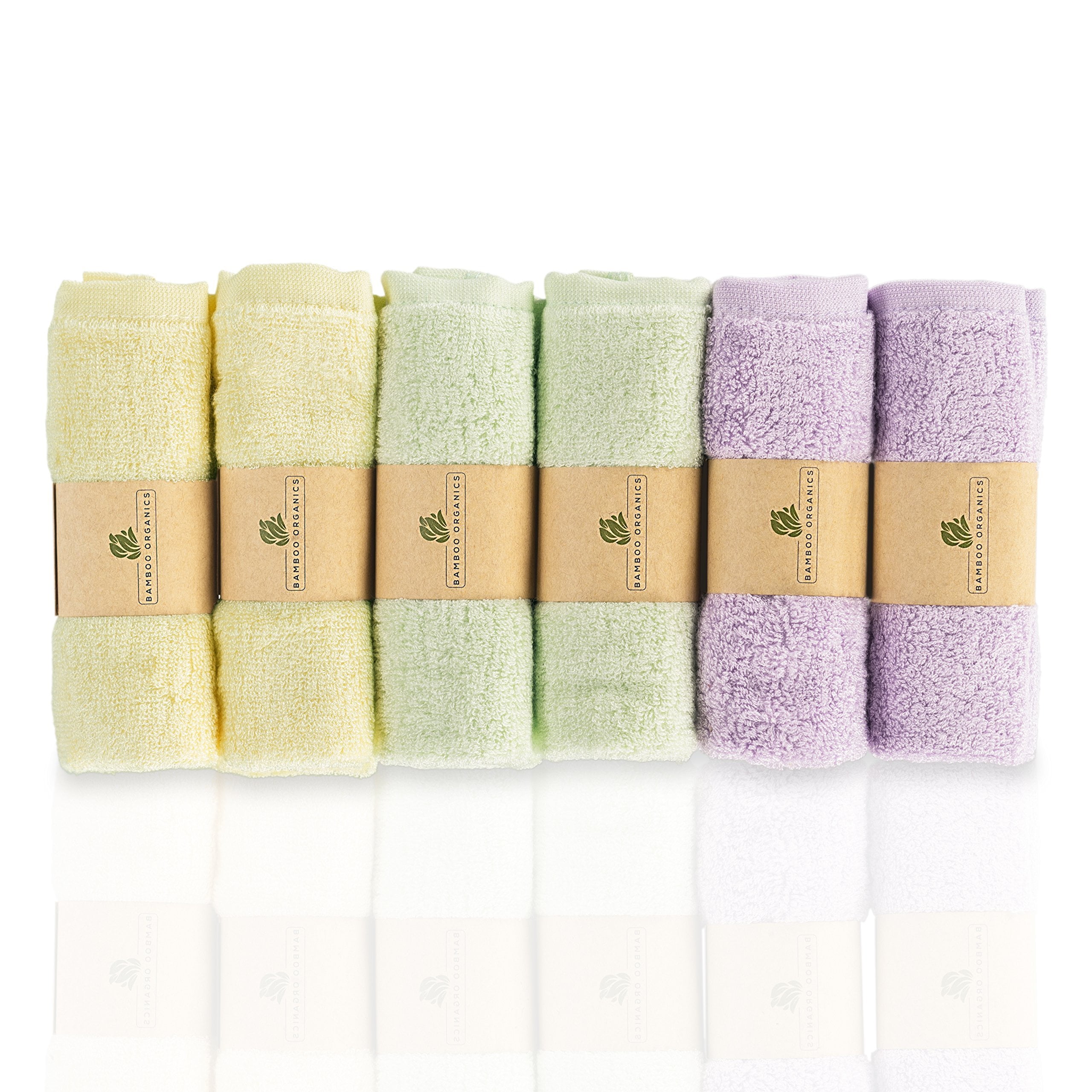 Best Bamboo Baby Washcloths Soft & Hypoallergenic Sensitive Skin Baby Wipes by Bamboo Organics