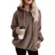thumbnail image 2 of Sudaderas con capucha difusas para mujer, suéter con bolsillos extragrandes y acogedores, sudadera con capucha, sudaderas con capucha de lana atlética Xemadio LRWJ211-34, 2 of 8