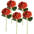 thumbnail image 2 of 5PCS 15.4In Artificial Hydrangea Silk Flowers Bouquet Faux Hydrangea Stems for Wedding Centerpieces Home Decor (White, 5), 2 of 5