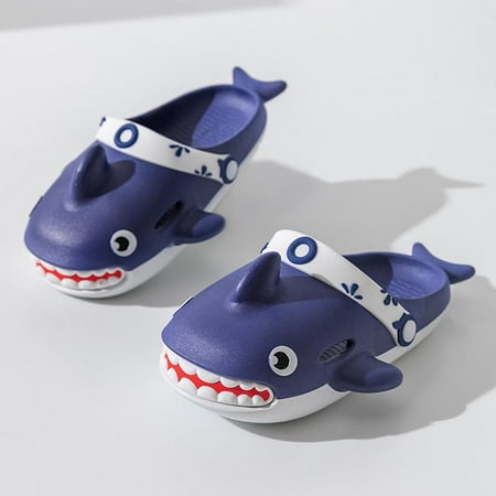 

Frostluinai Savings Clearance Womens Mens Soft Shark Slide Sandals Summer Slippers Outdoor Indoor Platform Pillow Sandals Slidess Shower Shoes gift on clearance