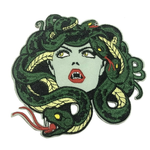 Medusa Head Embroidered Patch Iron/Sew-On Applique X-Files Cryptid Mystery