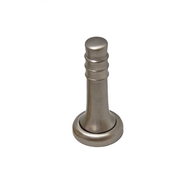 Door Stop Sand Cast Brass 73MM – Solid Brass Heavy Duty Wall, Floor, Door Mounted Stopper with Round Rosette – Black, Chrome, Satin Nickel, Satin Brass