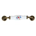 thumbnail image 1 of Luzkey 10xFlower Pattern Ceramic Cabinet Cupboard Door Handles Pull Pitch Hole 128mm, 1 of 8