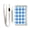 Blue Gingham Checker Pattern, variant on Nylon Trifold Card Wallet with ID Window Zipper Pocket for Men Women Teen Vintage Gothic Skull