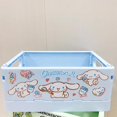 thumbnail image 1 of Ins Sanrio Kuromi Cinnamoroll Desktop Plastic Storage Baskets Organizer Box Folding Stackable Toy Storage Basket with Handle, 1 of 7