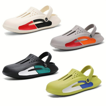 

Men s Trendy Colour Block EVA Slippers Comfy Non Slip Durable Breathable Slides For Men s Indoor Outdoor Activities