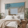 thumbnail image 3 of Teal Blue Large Tapestry for Bedroom Wall Hanging Tapestry,Brown White Minimalist Retro Smear Ombre Art Ceiling Backdrop Tapestries Poster Blanket Wall Decor for Teens Room Living Room 86" x 104", 3 of 8