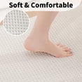 thumbnail image 3 of White Long Bathroom Rugs, Waffle Runner Bath Mat Non Slip Washable, Super Absorbent & Quick Dry, Boho Bath Mat Farmhouse Bathroom Decor, 24'' x 60'', White, 3 of 18