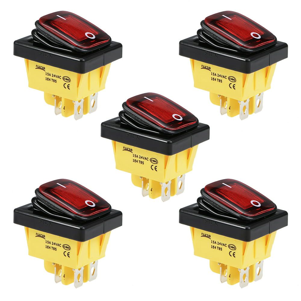 Boat Rocker Switch Red Led Waterproof Toggle Switches For Boat Car
