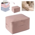 thumbnail image 1 of Self Compression Packing Cubes For Space-saving, Quilt Clothing Moving Storage Bag, Large Luggage Self Compression Organizer Packing Storage Tote, Self Compress Up To 40% Space(Pink, XL), 1 of 7