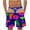 #141-Blue, variant on Mens Printed Elastic Waist Drawstring Casual Beach Shorts With Pockets Black XXXXL Gift