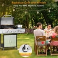 thumbnail image 5 of 4-Burner Propane Gas BBQ Grill with Side Burner, 37,000 BTU Stainless Steel Construction with Porcelain-Enameled Grates for Outdoor Cooking, Camping, and Patio Backyard, 5 of 8