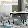 thumbnail image 4 of HOMCOM Dining Chairs Set of 2, Upholstered Accent Chairs with Metal Legs, 4 of 10