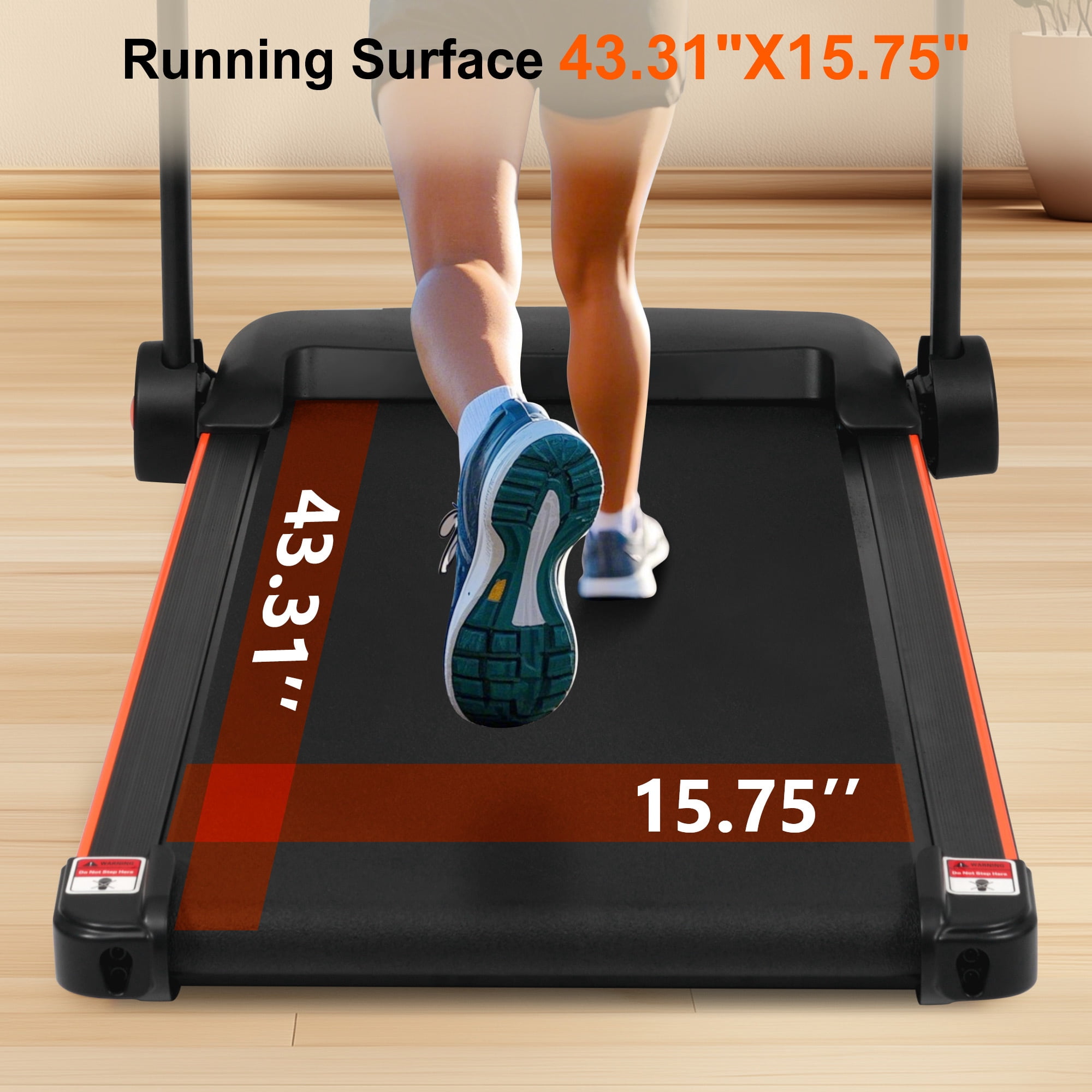Aukfa Electric Treadmill with Incline, USB Charge, 300 lb Capacity 7.5 mph Max Speed for Home Office