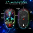 thumbnail image 6 of TSV RGB Gaming Mouse Wired Programmable Ergonomic USB Mice with 4 Level DPI, Multi-color Backlit, 6 Buttons for Laptop PC Computer, High Precision PC Gaming Mice for Desktop/Windows/Mac, Gamer, 6 of 9