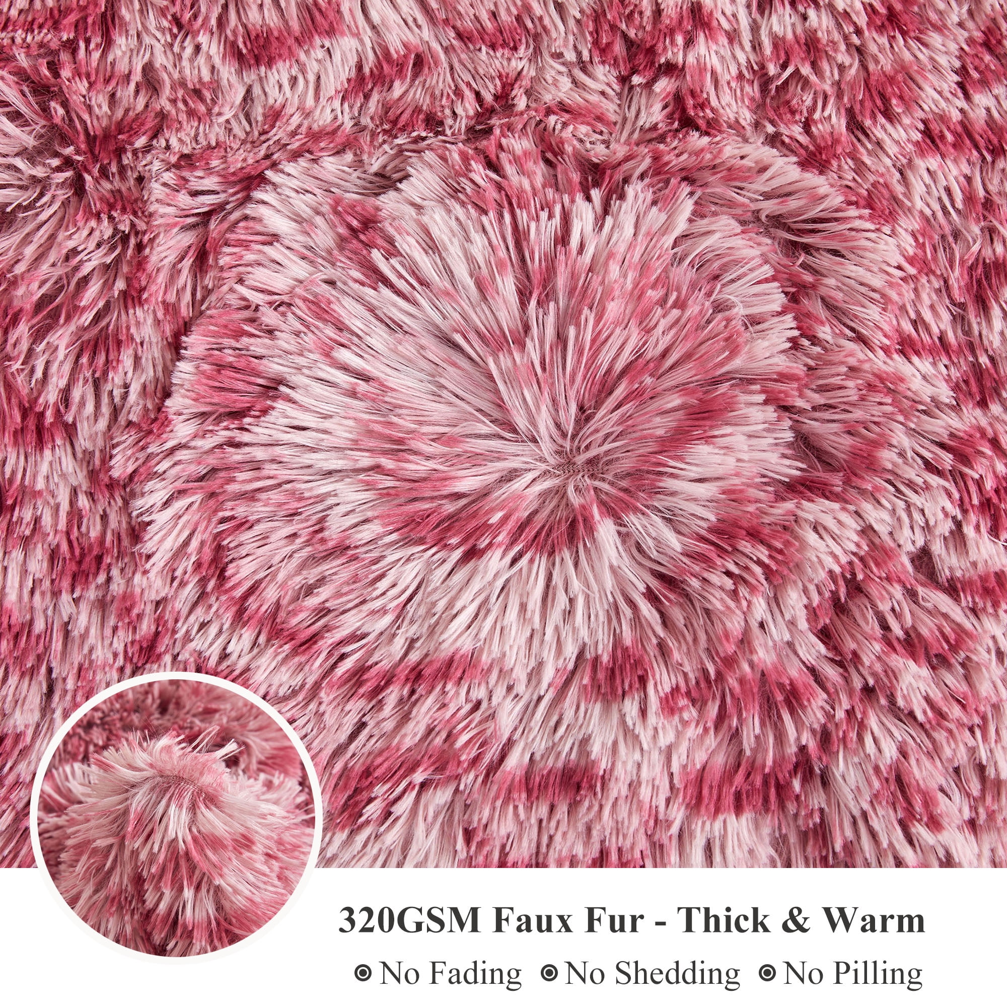 XeGe Luxury Faux Fur Leopard Print Blanket, Soft Cheetah Print Fluffy Bed Blanket, Shaggy Plush Decorative Couch Throw, Cute Furry Animal Print Fuzzy Throw for Sofa Bed Couch, Pink, 60x80