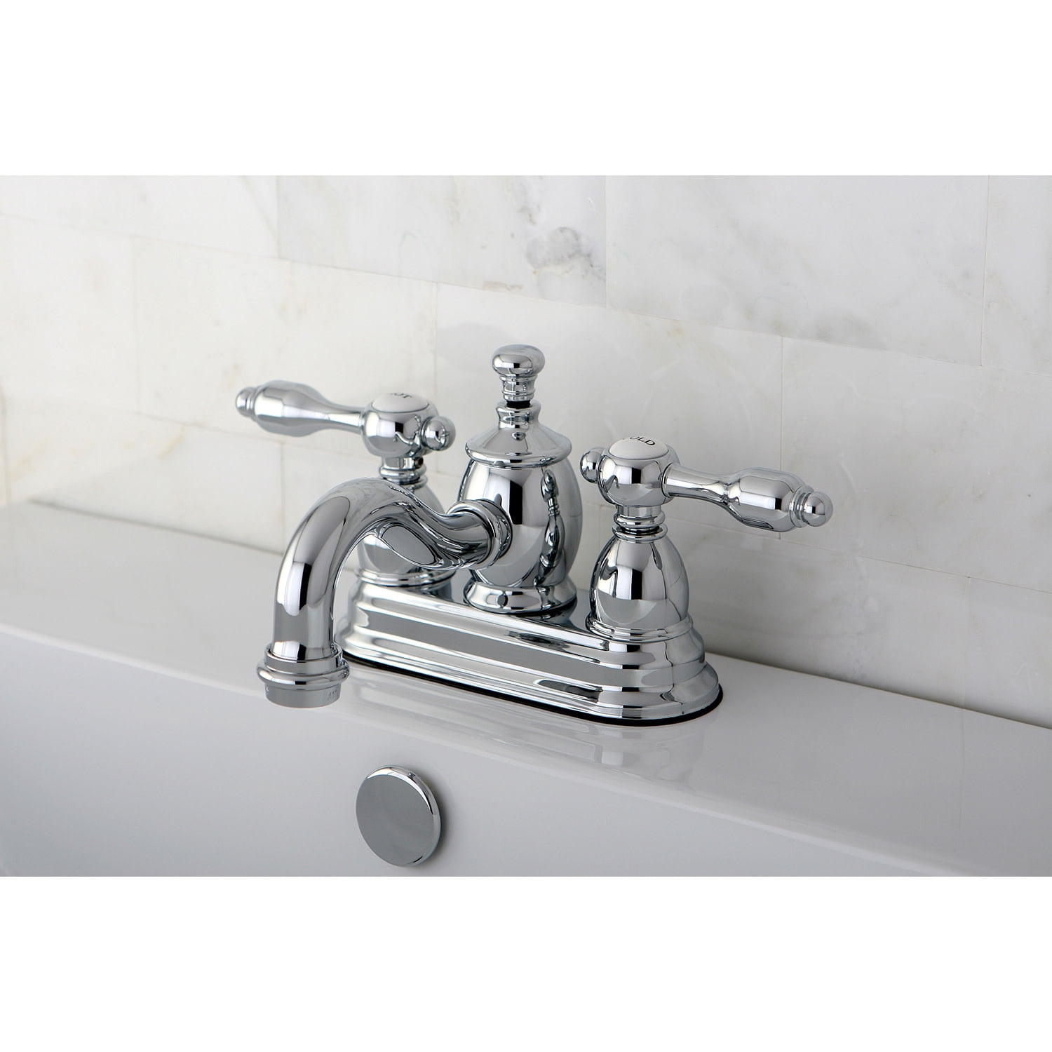 Kingston Brass KS7101TAL 4 in. Centerset Bathroom Faucet, Polished Chrome
