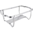 thumbnail image 3 of TrueCraftware- 8 Qt. Full Size Stainless Steel Folding Stand Chafing Dish Complete Set- Food Warmer Chafers and Buffet Warmer Sets for Catering Event Party Holiday Buffet Weddings Catering Events, 3 of 7