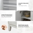 thumbnail image 5 of Tina's Home Modern 2 Doors Sideboard Buffet Cabinet Set of 2 with Storage and Adjustable Shelves Living Room White, 5 of 7