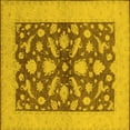 thumbnail image 1 of Ahgly Company Indoor Square Oriental Yellow Traditional Area Rugs, 4' Square, 1 of 4