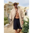 thumbnail image 2 of COOFANDY Men's Long Cardigan Cotton Kimono Robe Lightweight Casual Beach Drape Cape, 2 of 6