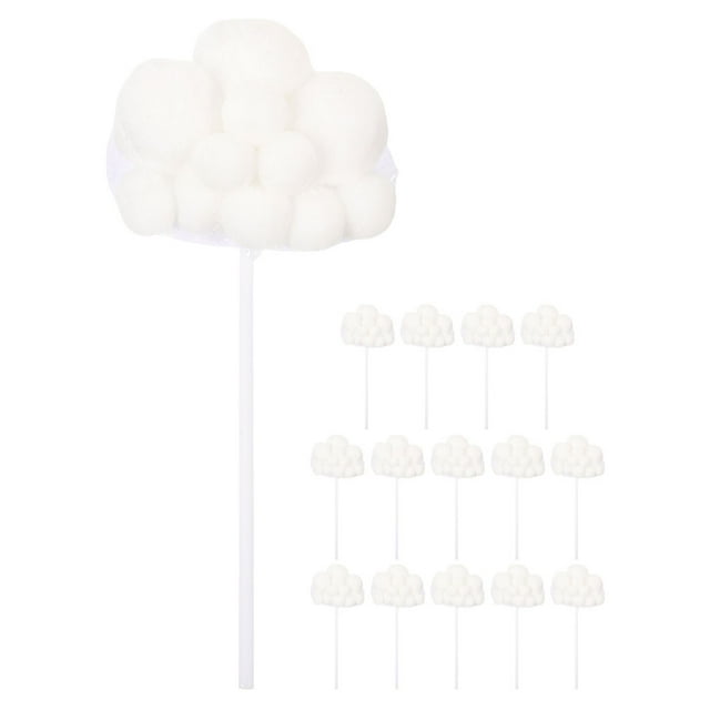 Miangastore Birthday Party Cake Decor Cloud Shape White Paper 15Set 4.64X1.77X1.18in