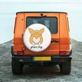 thumbnail image 6 of Yiaed Prince Corgi Dog Print Tire Wheel Cover, Waterproof Spare Tire Cover Fit for Jeep, Truck,Trailer, RV, SUV, Camper and Most Vehicle-17 inch, 6 of 6