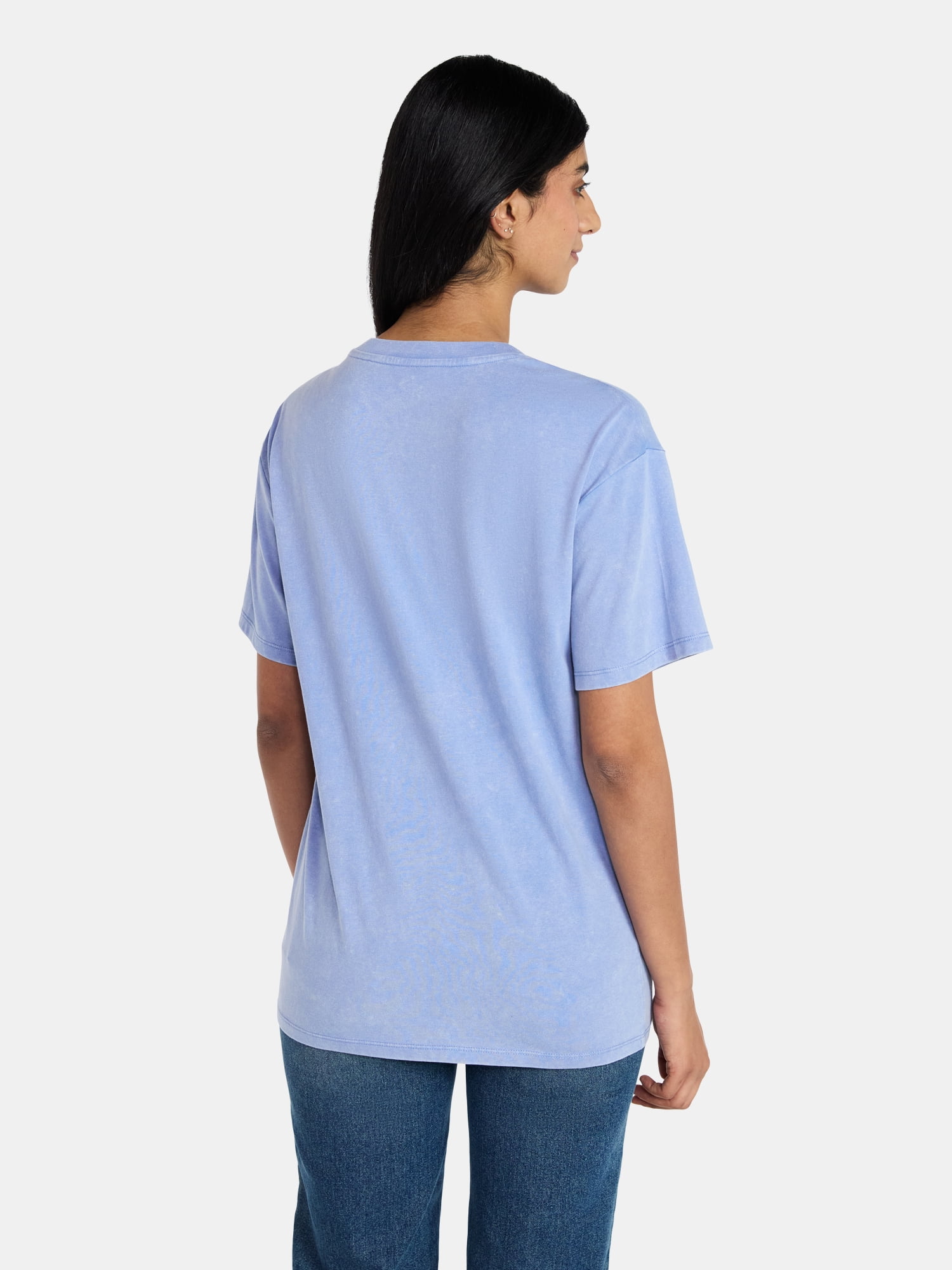 Disney Stitch Women's Americana Graphic Tee with Short Sleeves, Sizes XXS-XXL