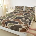 thumbnail image 3 of Castle Fairy Big Bass Fish Twin Sheet Sets for Kids Teens,Vintage Camouflage Camo Bedding, 3 of 7