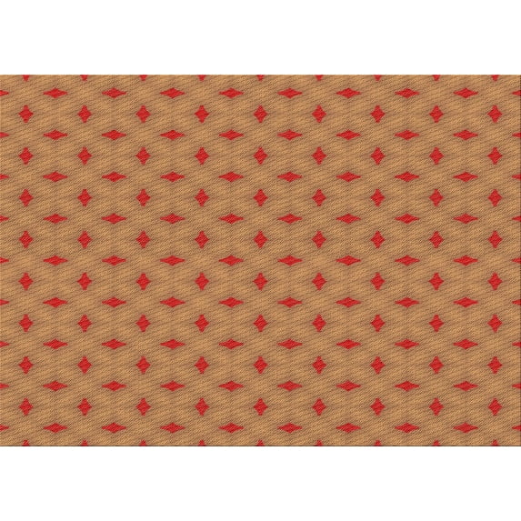 Ahgly Company Indoor Rectangle Patterned Grapefruit Red Area Rugs, 2' x 3'
