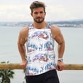 thumbnail image 6 of Pofeuu Snowy Cottage Holiday Scene Print Men's Workout Tank Tops Sleeveless Muscle Gym Shirt Quick Dry-Medium, 6 of 7