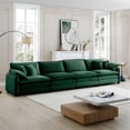 thumbnail image 3 of LifeSky 4 Seater Corduroy Sofa for Apartment Living Room: 30 Minute Solo Assembly - Housewarming Party Ready - Memory Foam Cushions with 6 Pillows, 3 of 11