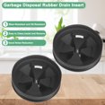 thumbnail image 2 of Uxcell 2-Pack Garbage Disposal Rubber Drain Insert, 3-3/8 Inch Splash Guard [Black], 2 of 6