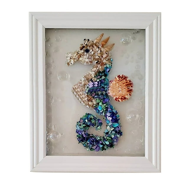 Sea Glass Art Kit 2024 Sea Glass Art Kits For Adults Resin Beach Art Kit Sea Glass Art and Craft Kit Sea Glass Art Photo Frame For () Small Painting Rhinestone Painting Kits for Adults Rhinestone